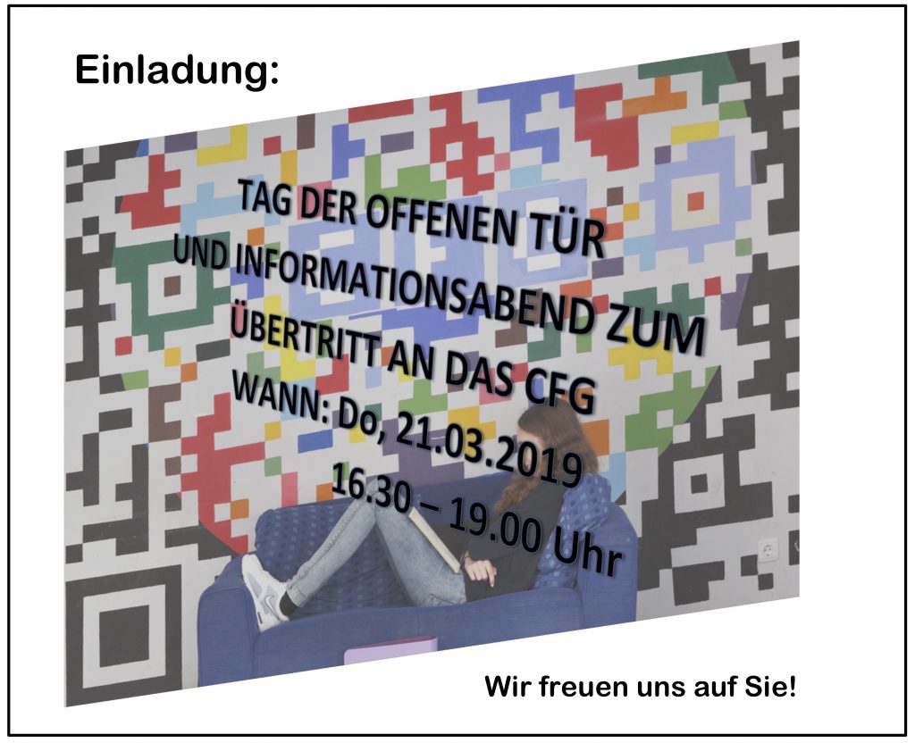 Einladung Zum Der Offenen Tur Am 21 03 19 Carl Friedrich Gauss Gymnasium Schwandorf